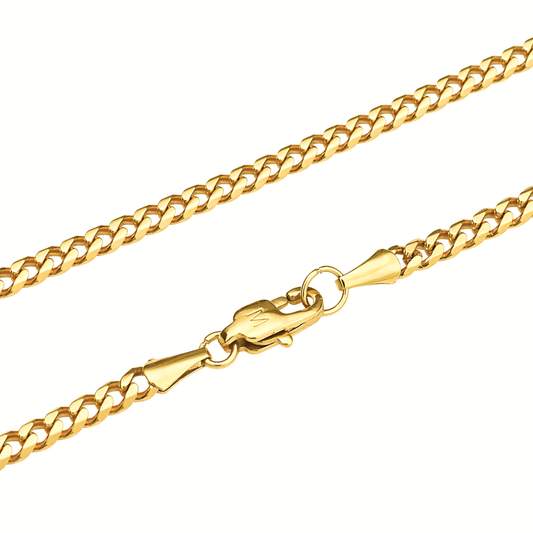 Women's Gold Cuban Chain - 3mm