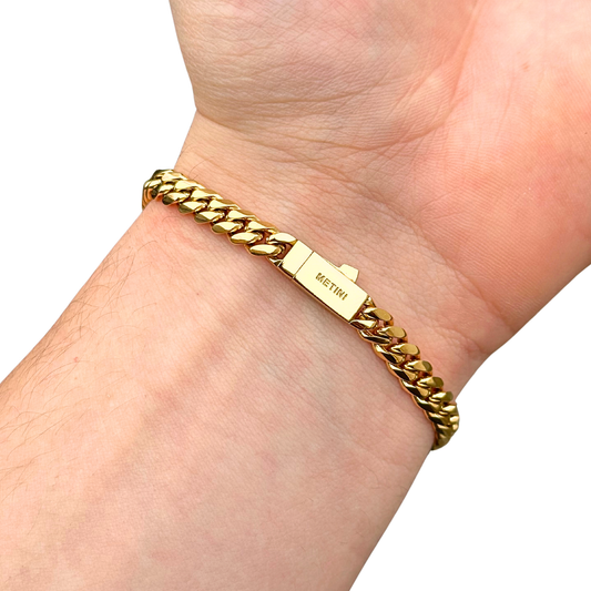 Gold Cuban Bracelet - 6mm