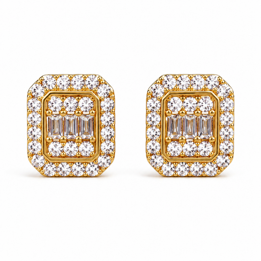 Geometric S925 Gold Women's Earrings
