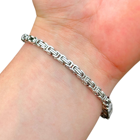 White Gold Royal Bracelet - 4mm