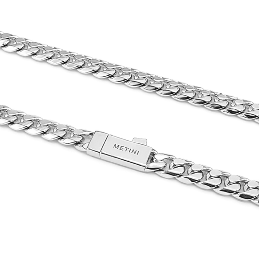 White Gold Cuban Chain - 12mm