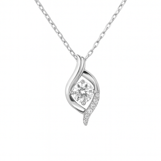 Women's White Gold S925 Moissanite Lumina Necklace