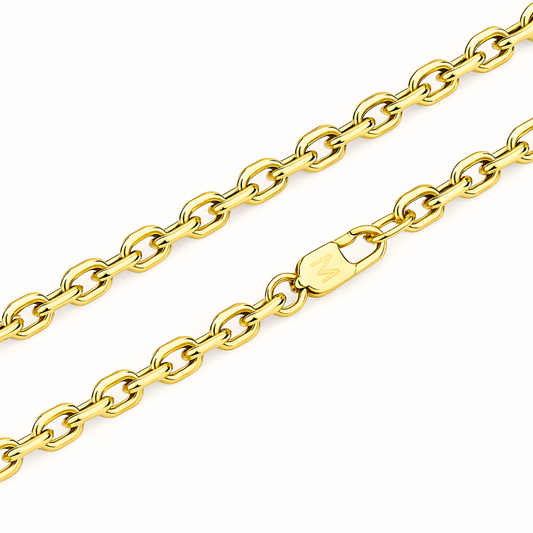 Gold Anchor Chain - 4mm