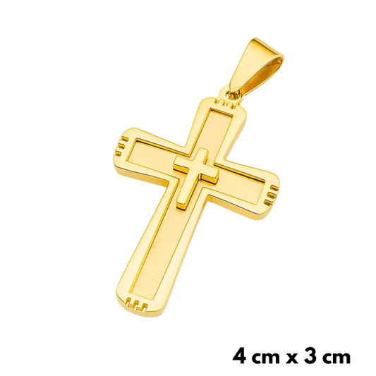Monarch's Cross Pendant Gold