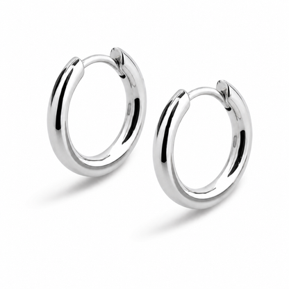 Women's Silver S925 Classic Hoop Earrings
