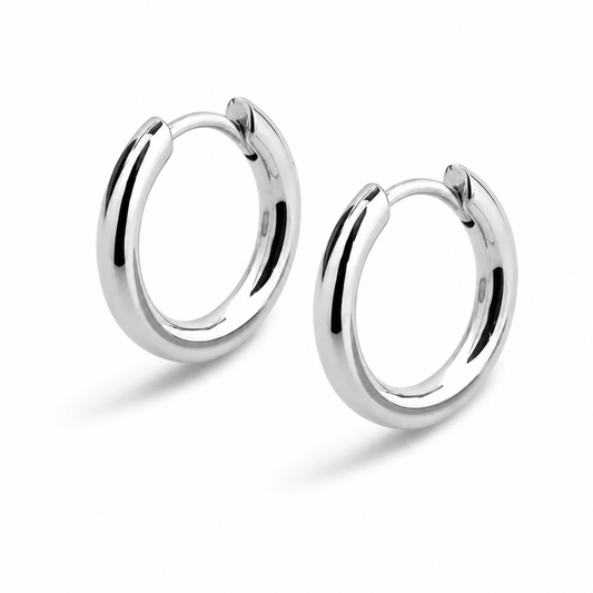 Women's Silver S925 Classic Hoop Earrings
