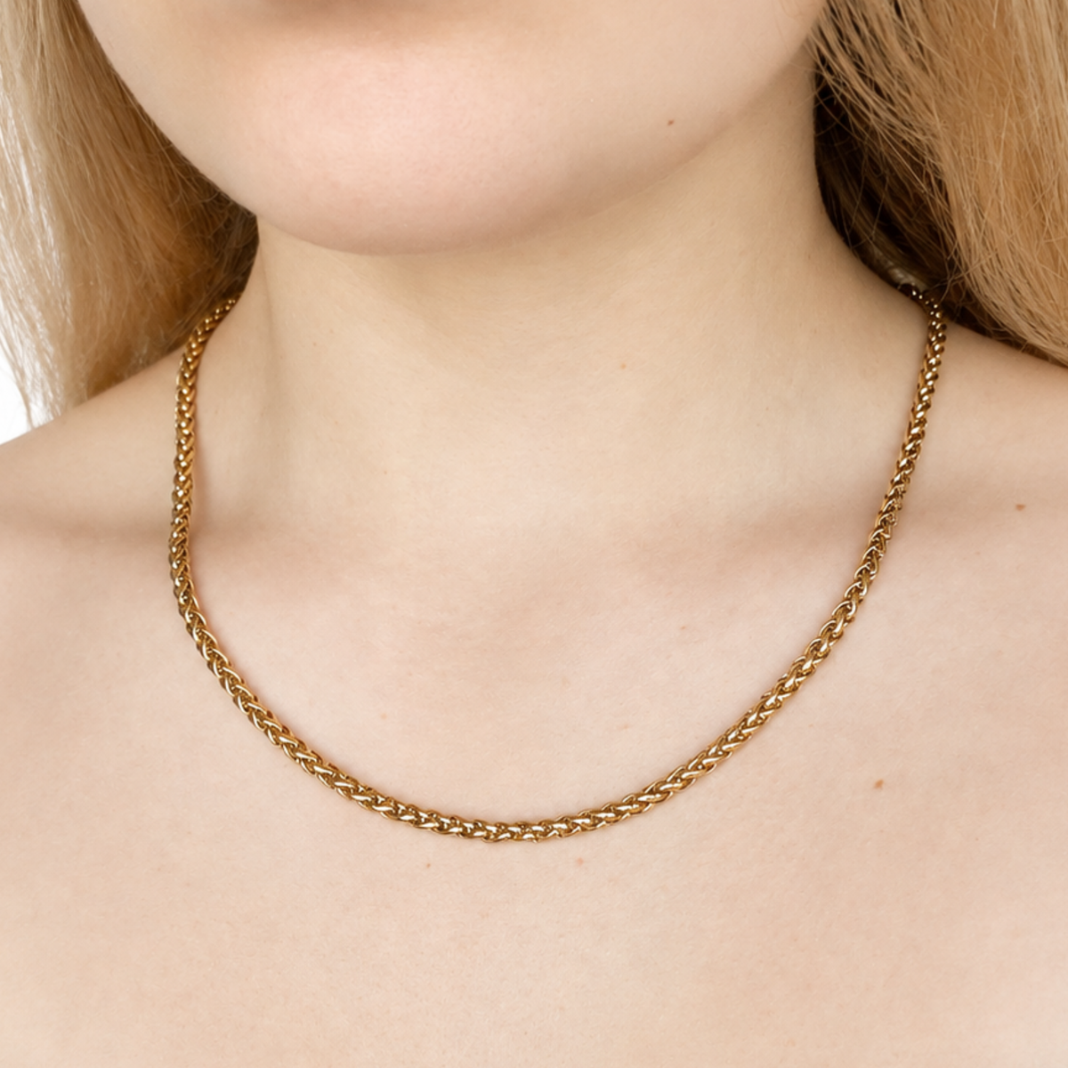 Women's Gold Wheat Chain - 4mm