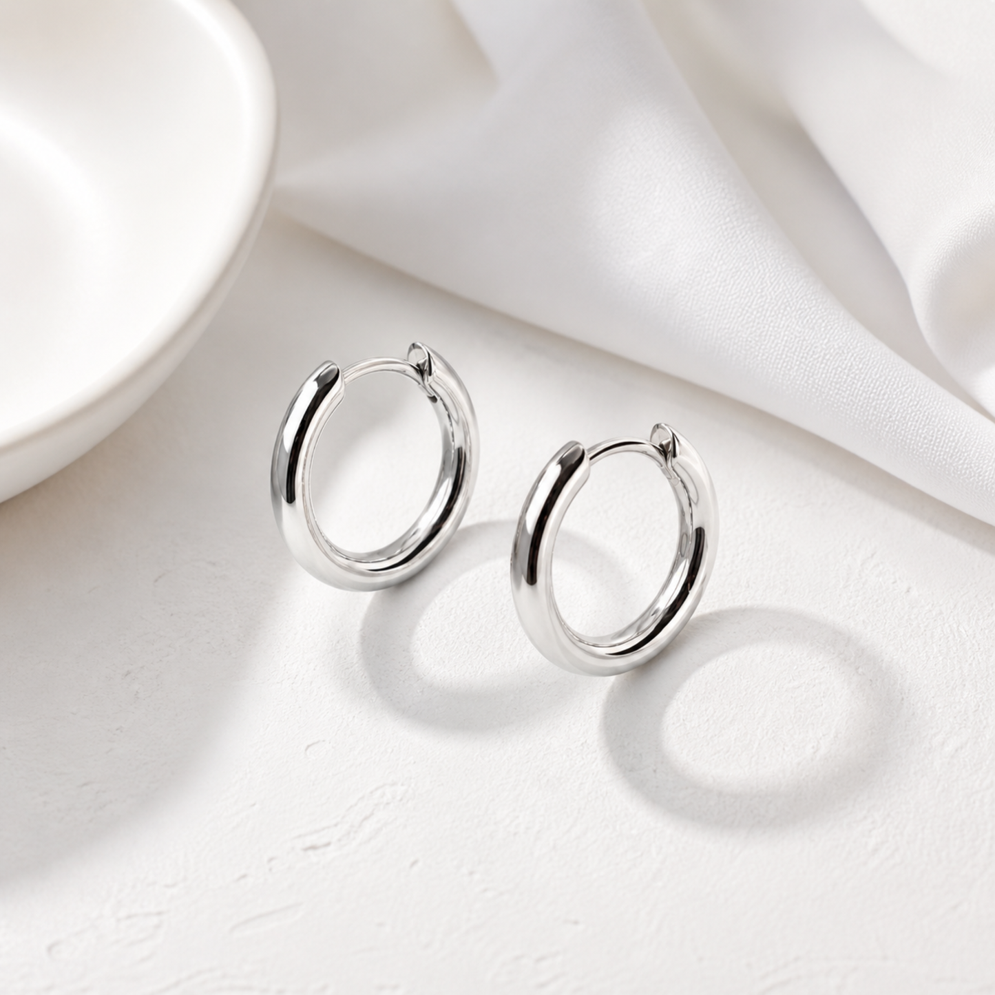 Women's Silver S925 Classic Hoop Earrings