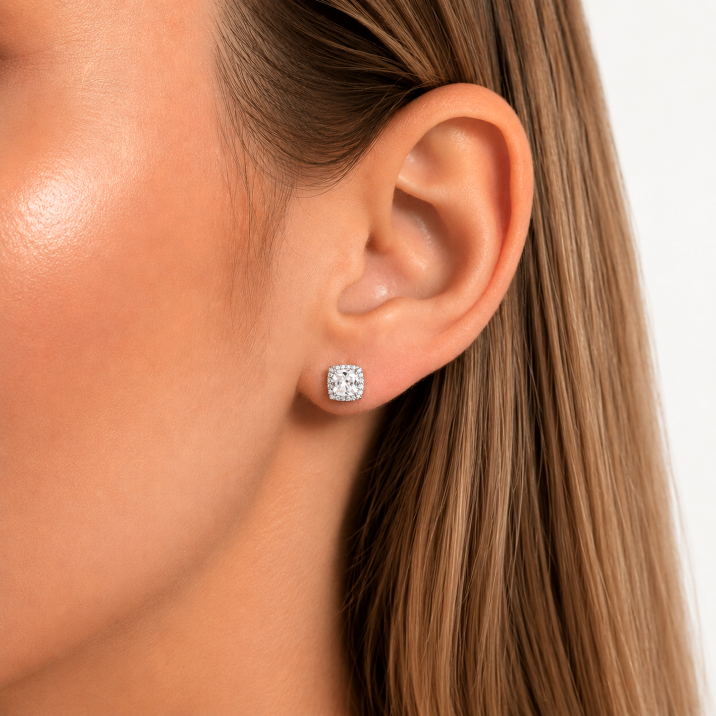 Women's Silver S925 Square Earrings