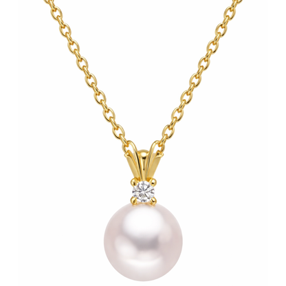 Women's Gold S925 Natural Pearl Necklace - 7.5mm