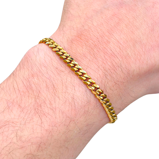 Gold Cuban Bracelet - 5mm