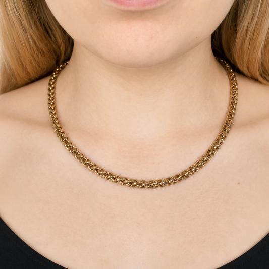 Women's Gold Wheat Chain - 6mm