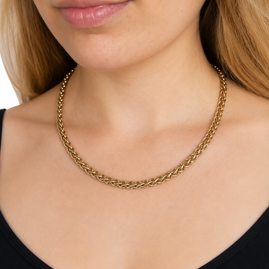 Women's Gold Wheat Chain - 6mm