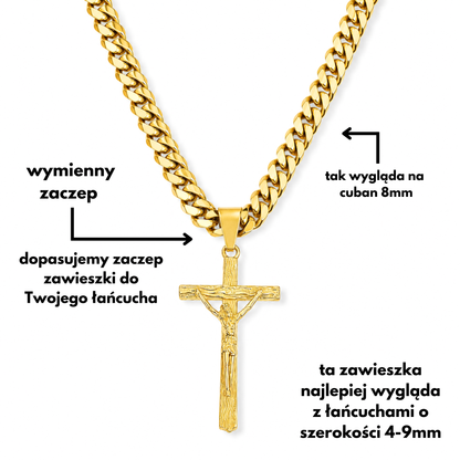 Savior Cross Pendant Gold