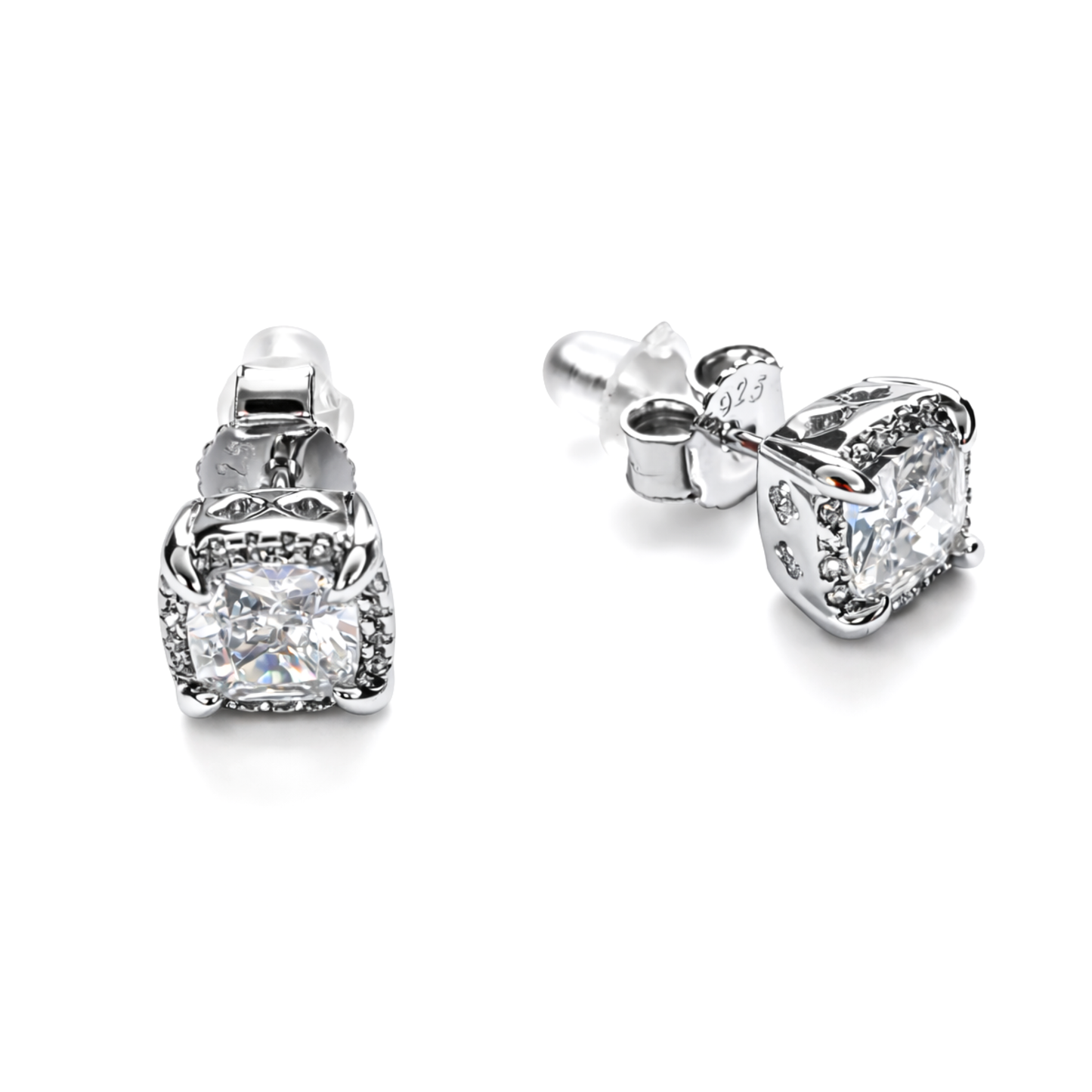 Women's Silver S925 Square Earrings