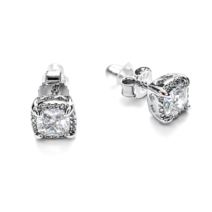 Women's Silver S925 Square Earrings