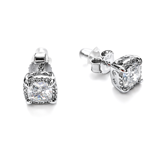 Women's Silver S925 Square Earrings