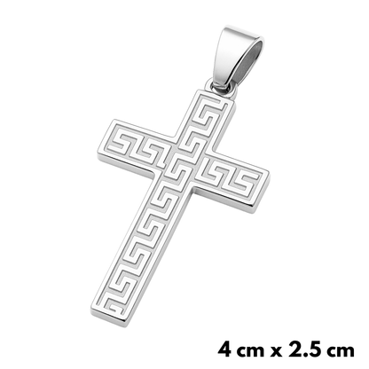 Ancient Cross Pendant White Gold