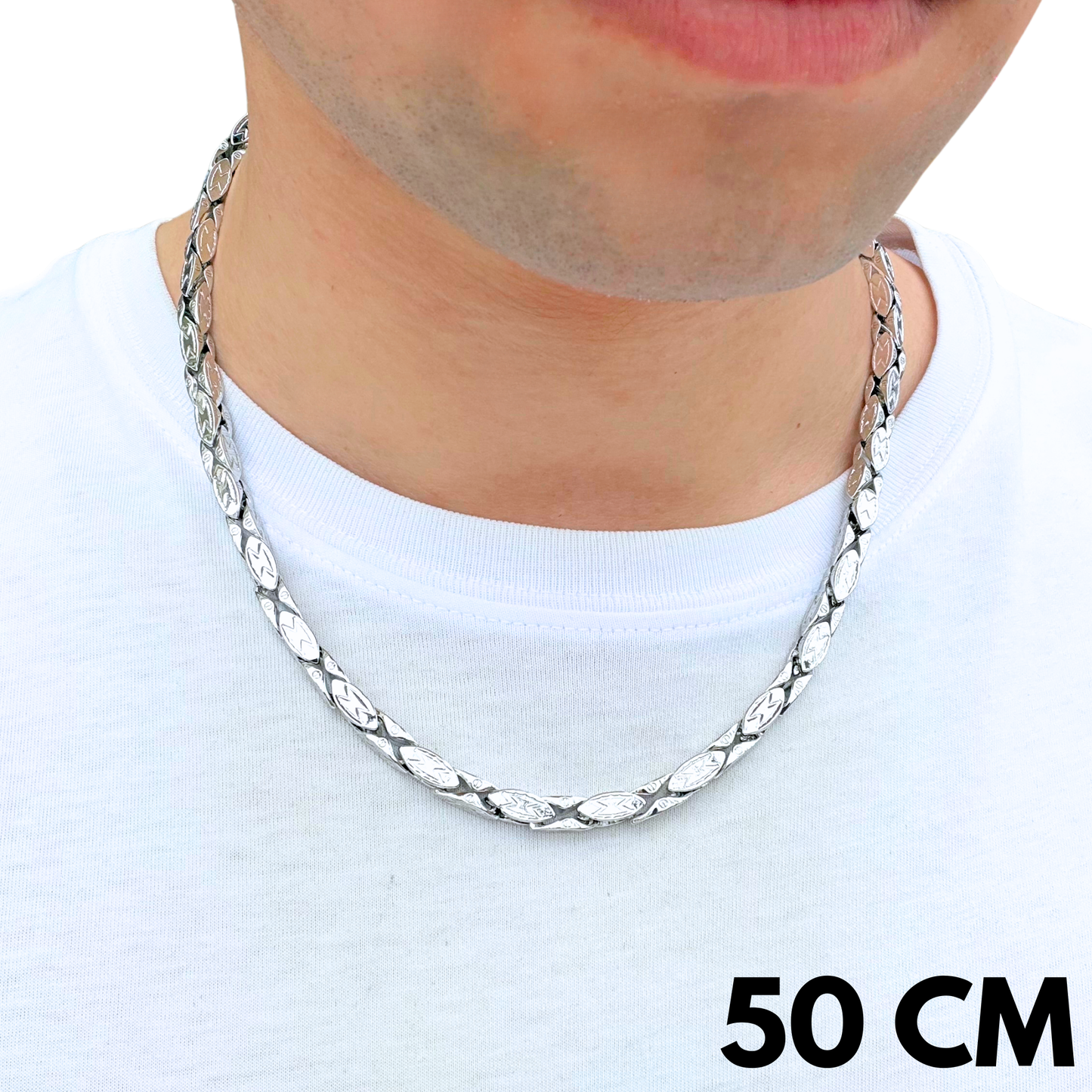 White Gold Magnate Chain - 5mm