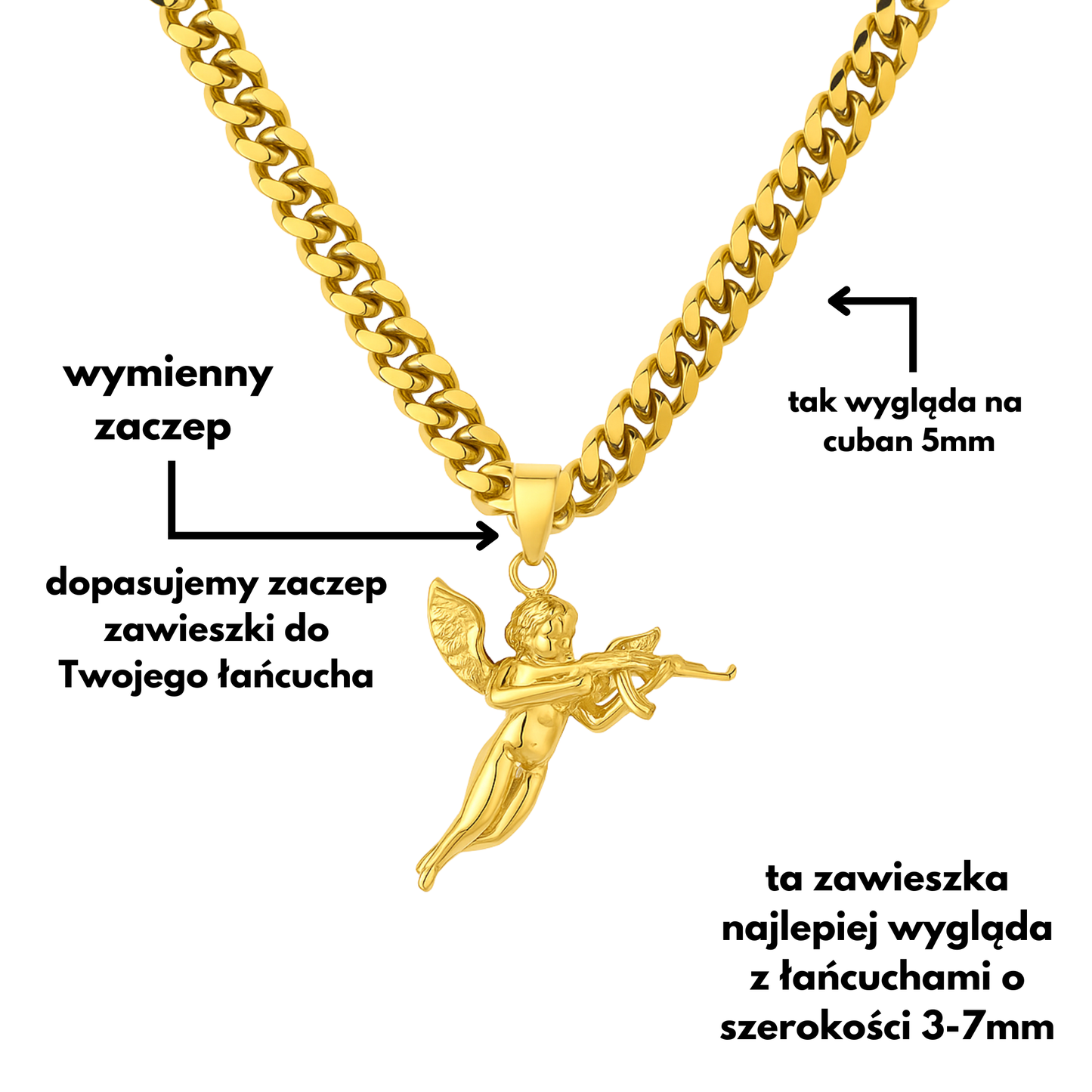 Angel Pendant Gold