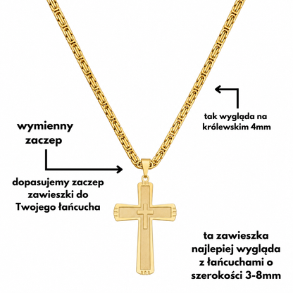 Monarch's Cross Pendant Gold