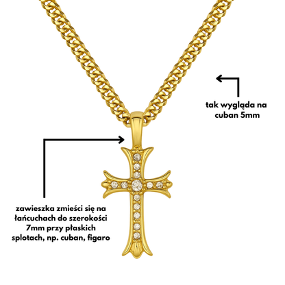 Medieval Cross Pendant Gold