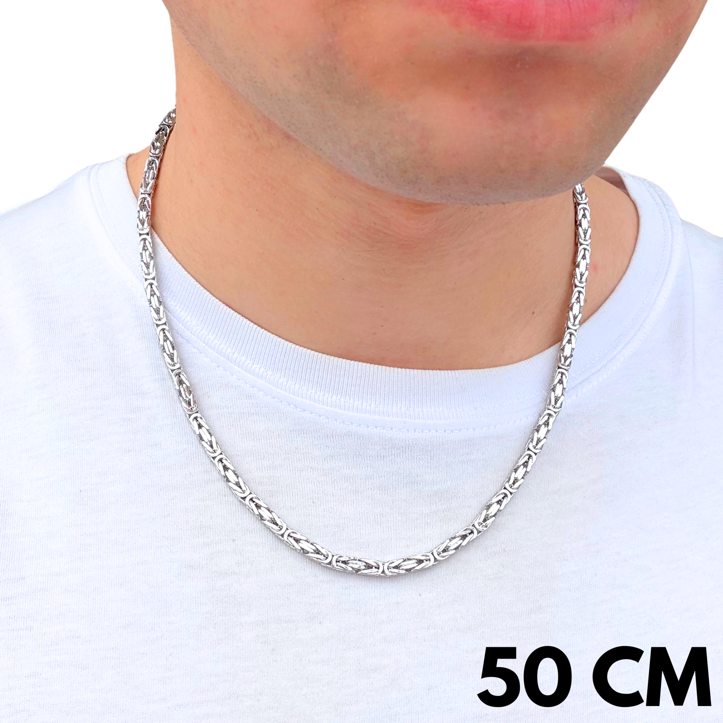 White Gold Imperial Chain - 4mm