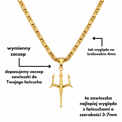 Trident Pendant Gold