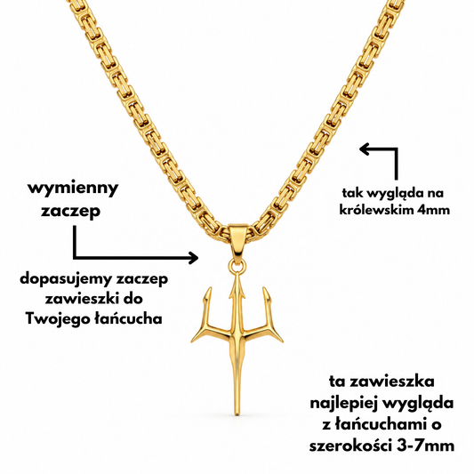 Trident Pendant Gold