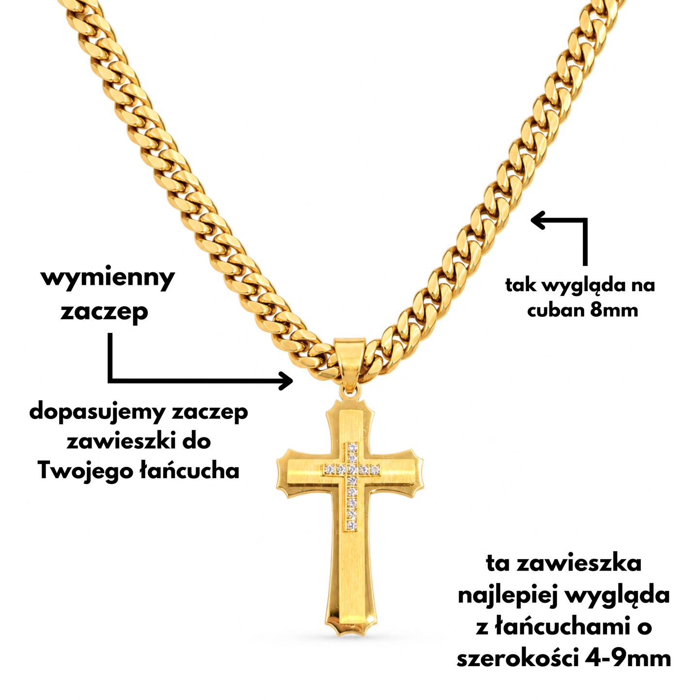 Royal Cross Pendant Gold