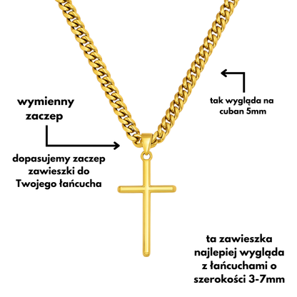 Simple Cross Pendant Gold