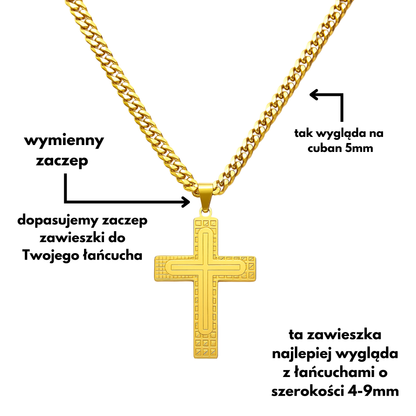 Sacred Cross Pendant Gold