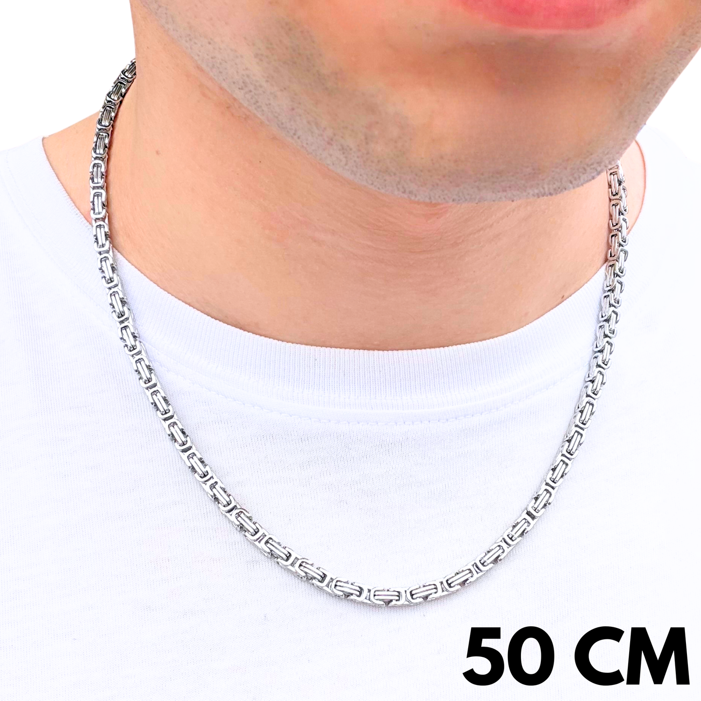White Gold Royal Chain - 4mm
