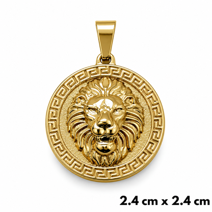 Greek Lion Pendant Gold