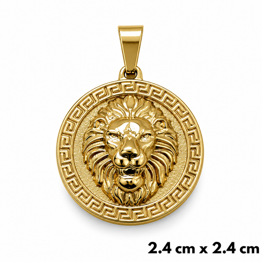 Greek Lion Pendant Gold