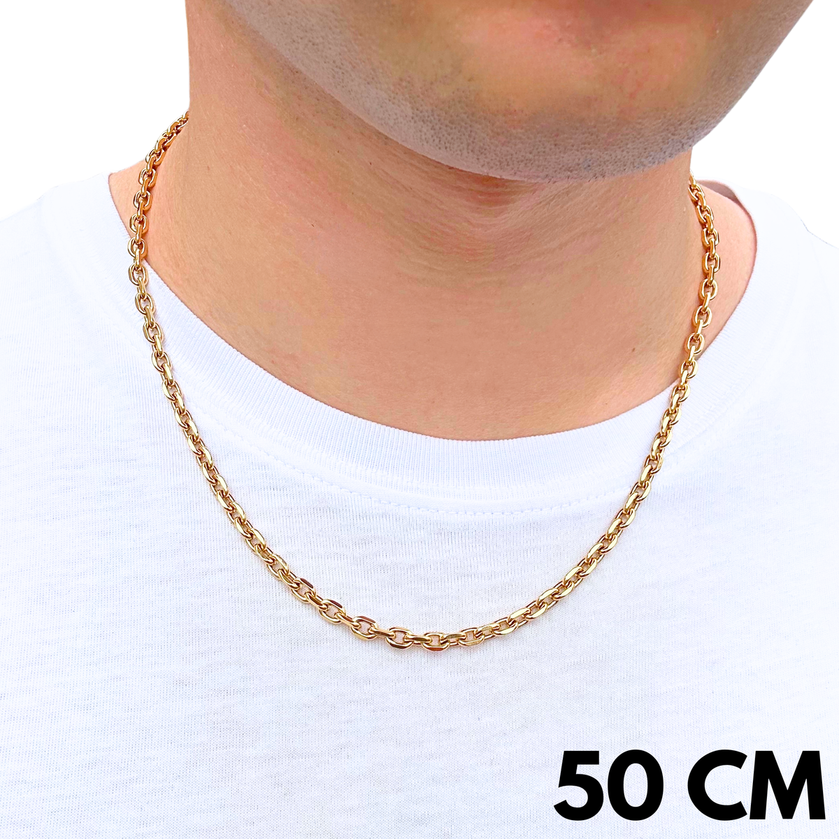 Gold Anchor Chain - 4mm