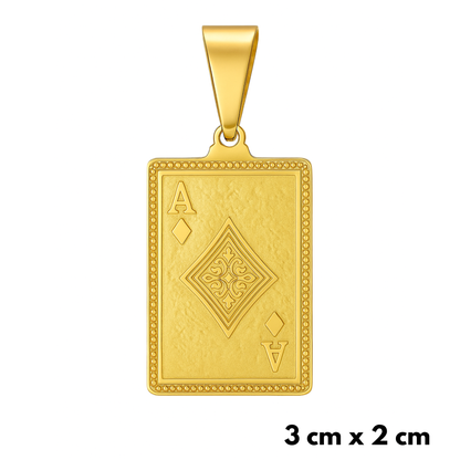 Ace Card Pendant Gold
