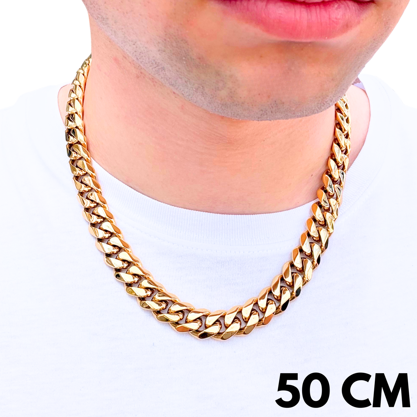 Gold Cuban Chain - 14mm