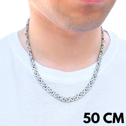 White Gold Noble Chain - 6mm