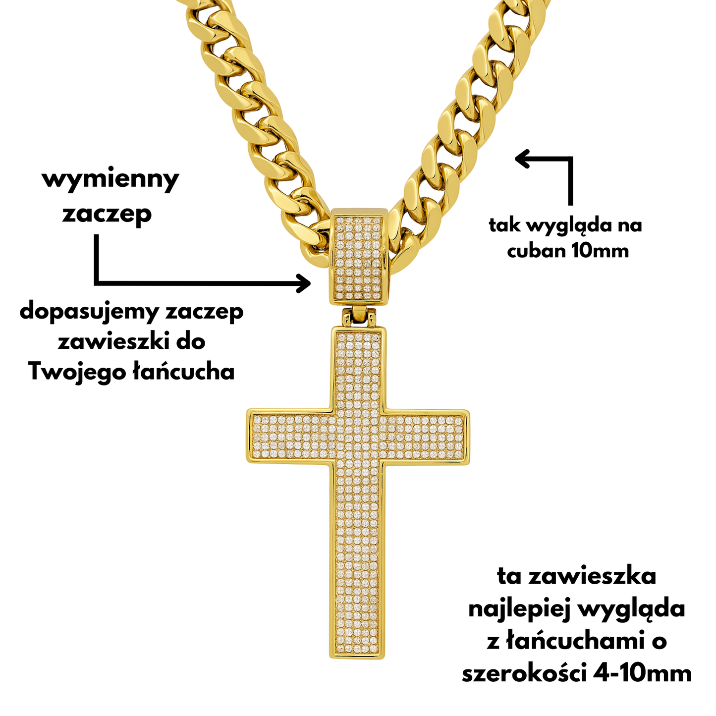 Unbroken Cross Pendant Gold