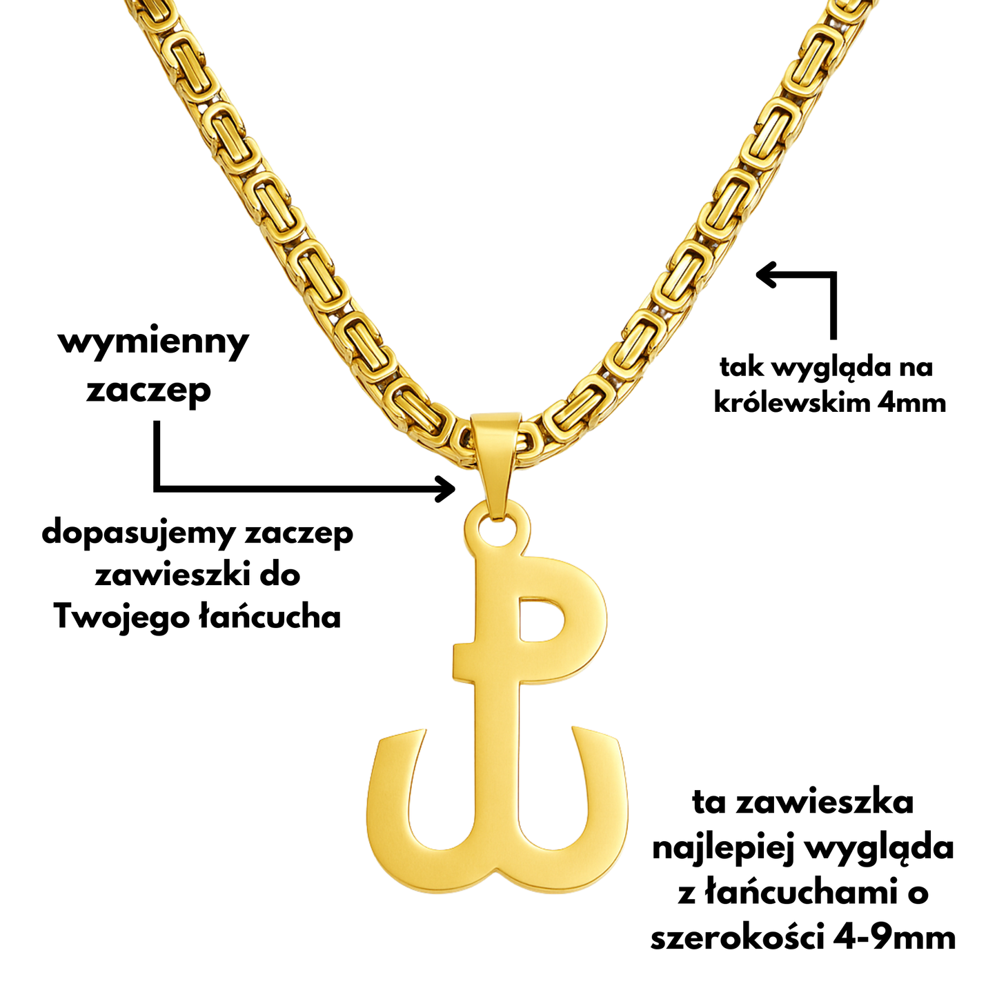 Fighting Poland Pendant Gold