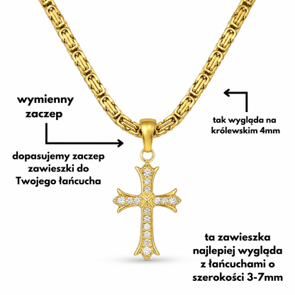 Grand Cross Pendant Gold