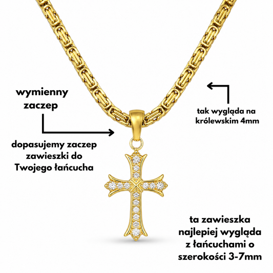 Grand Cross Pendant Gold