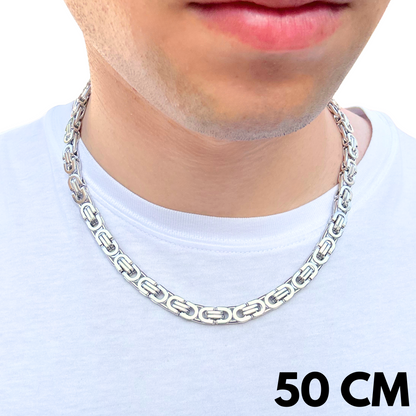 White Gold Noble Chain - 8mm