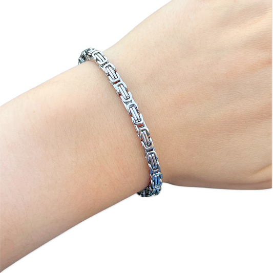 Women's White Gold Royal Bracelet - 4mm