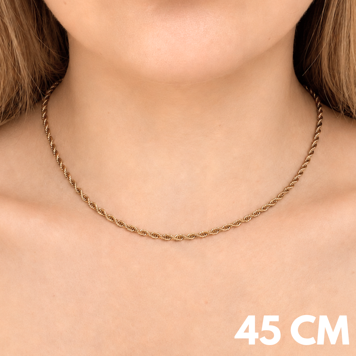 Women's Gold Rope Chain - 3mm