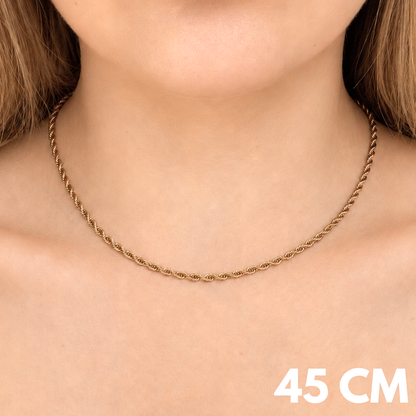 Women's Gold Rope Chain - 3mm