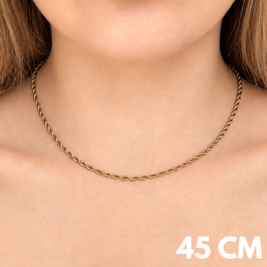 Women's Gold Rope Chain - 3mm