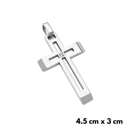 Elite Cross Pendant White Gold