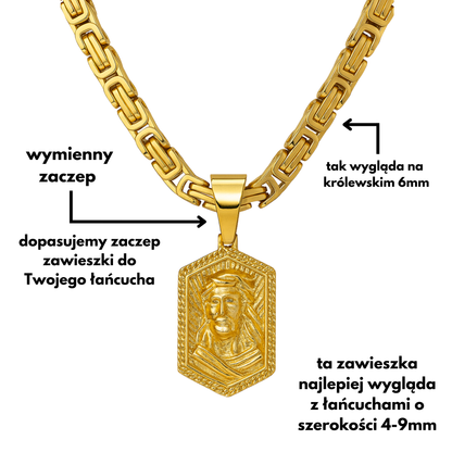 Jesus Medal Pendant Gold